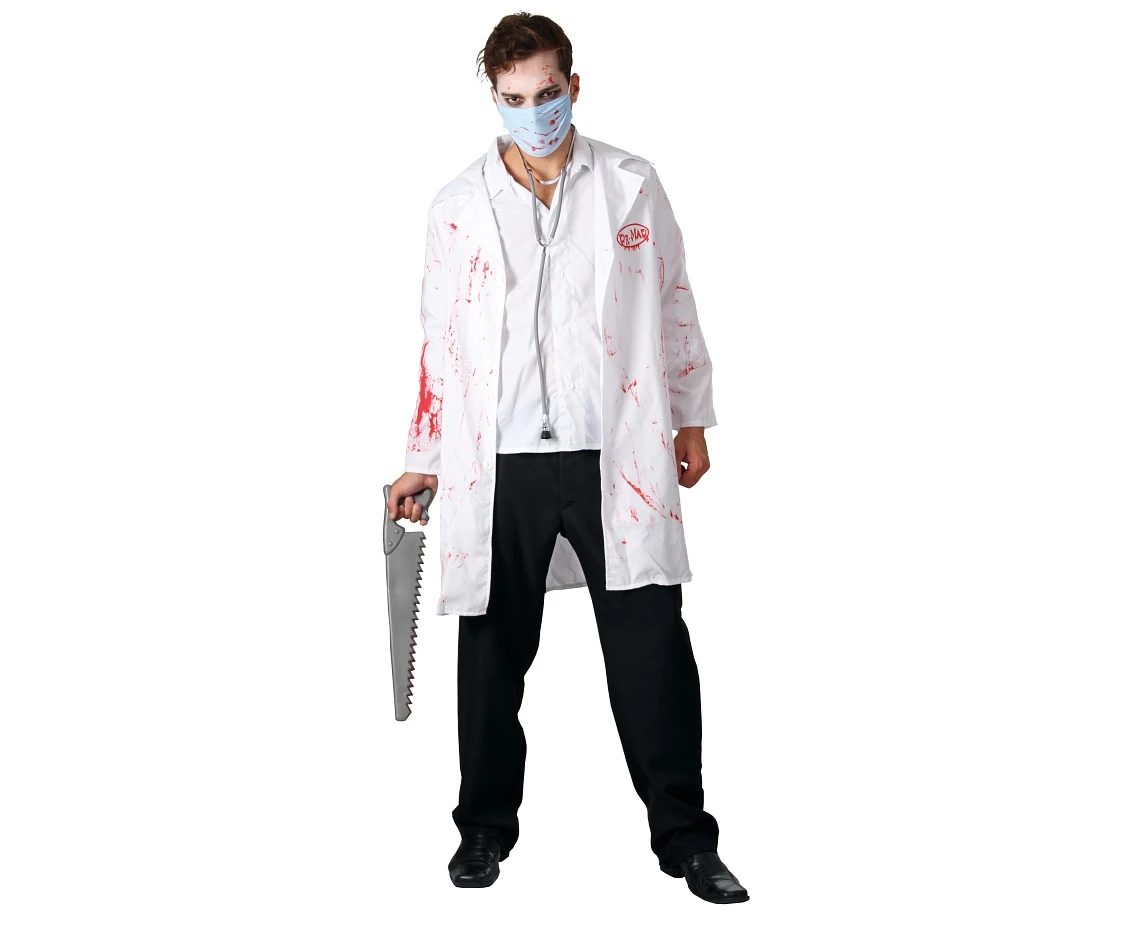 Role play-set for adult Doctor Zombie (coat, mask), size 52